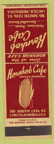 Matchbook Cover - Kornkob Cafe Lincoln NE Corn