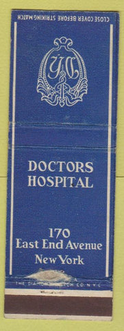 Matchbook Cover - Doctors Hospital New York City #2 WORN