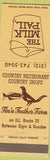 Matchbook Cover - The Milk PailDundee IL