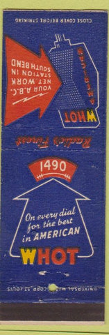 Matchbook Cover - WHOT Radio South Bend IN 1490 ABC