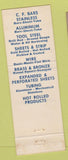Matchbook Cover - Edgcomb Steel Philadelphia PA