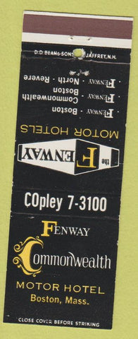 Matchbook Cover - Fenway Motor Hotel Boston MA