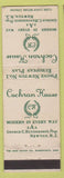Matchbook Cover - Cochran House Newton NJ
