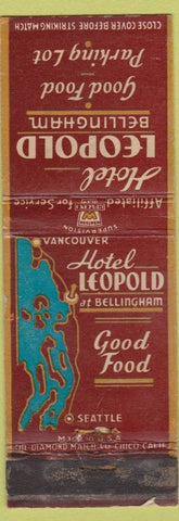 Matchbook Cover - Hotel Leopold Bellingham WA WORN