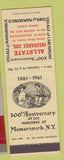 Matchbook Cover - Allstate Insurance Mamaroneck NY Purchase Anniversary 1961