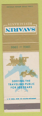 Matchbook Cover - Savarin Restaurants Airports 1966 WEAR