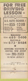 Matchbook Cover - Driving School US Auto School NJ Nassau Suffolk
