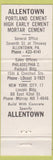 Matchbook Cover - Allentown PA Portland Cement WEAR