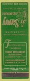 Matchbook Cover - Savoy Restaurant Toronto? ON