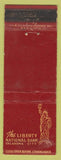 Matchbook Cover - Liberty National Bank Oklahoma City OK Statue Liberty WORN