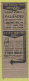 Matchbook Cover - WPIX TV New York City 11 Palisades Park