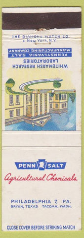Matchbook Cover - Penn Salt Agriculture Chemicans Philadelphia PA