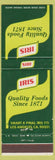 Matchbook Cover - Iris Foods Grocery? Los Angeles CA