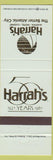 Matchbook Cover - Harrah's Hotel Casino Atlantic City NJ