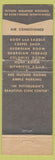 Matchbook Cover - Hotel Webster Hall Pittsburgh PA Boot and Saddle