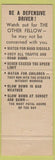 Matchbook Cover - Accidents Safety