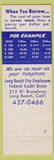 Matchbook Cover - Long Beach City Employees Credit Union CA