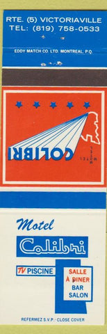Matchbook Cover - Motel Colibri Victoriaville QC WEAR