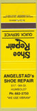 Matchbook Cover - Angelstad's Shoe Repair Humboldt SK