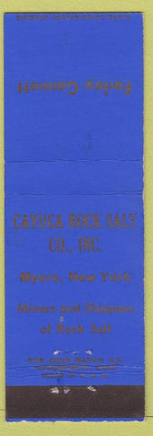 Matchbook Cover - Cayuga Rock Salt Myers NY Farley Gannett