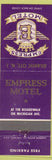 Matchbook Cover - Empress Motel Atlantic City NJ purple