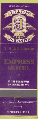 Matchbook Cover - Empress Motel Atlantic City NJ purple