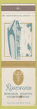 Matchbook Cover - Rosewood Memorial Hospital Houston TX STAINED