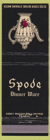 Matchbook Cover - Spode Dinner Ware L Laniel Cornwall ON