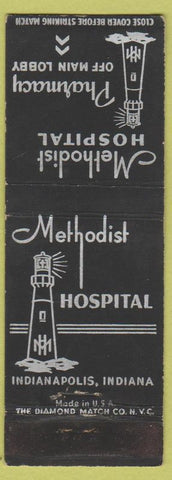 Matchbook Cover - Methodist Hospital Indianapolis IN lighthouse
