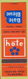 Matchbook Cover - Baie Bleaue Hotel Motel Carleton QC