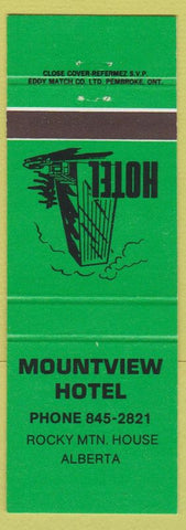 Matchbook Cover - Mountview Hotel Rocky Mountain House AB