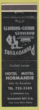 Matchbook Cover - Hotel Motel Normandie Rimouski Est QC