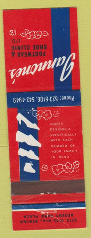 Matchbook Cover - Jannone's Shoes Footwear Regent Park Regina SK