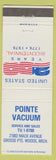 Matchbook Cover - Pointe Vacuum Grosse Pointe Woods MI WEAR