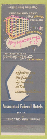 Matchbook Cover - Lincoln Hotel Odessa TX