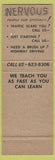 Matchbook Cover - Joseph's Driving School Newark NJ WORN