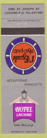 Matchbook Cover - Hotel Lachine QC