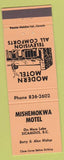 Matchbook Cover - Mishemokwa Motel Sicamous BC