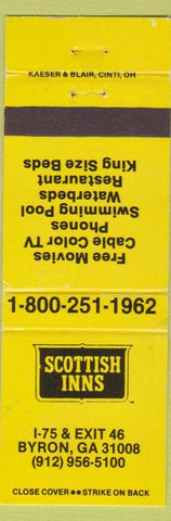 Matchbook Cover - Scottish Inns Byron GA