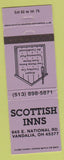 Matchbook Cover - Scottish Inns Vandalia OH
