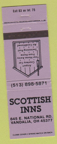 Matchbook Cover - Scottish Inns Vandalia OH