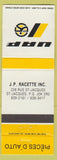 Matchbook Cover - UAP Auto Parts JP Racette St Jacques QC