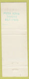 Matchbook Cover - Pizza Nova Leaning Tower of Pisa
