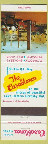 Matchbook Cover - Casablanca Motel Hotel Grimsby Winona ON