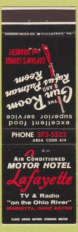 Matchbook Cover - Motor Hotel Lafayette Marietta OH Rifle