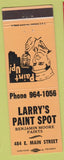 Matchbook Cover - Larry's Paint Store Benjamin Moore NO TOWN WORN BACK