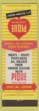 Matchbook Cover - Pique Seasoning For Meats Seeman Bros New York City