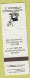 Matchbook Cover - Caribou Chrome Hydraulics Grand Prairie AB Prince George BC