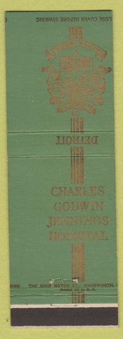 Matchbook Cover - Charles Godwin Jennings Hospital Detroit MI