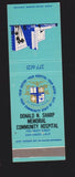 Matchbook Cover - Donald Sharp Memorial Community Hospital San Diego cA